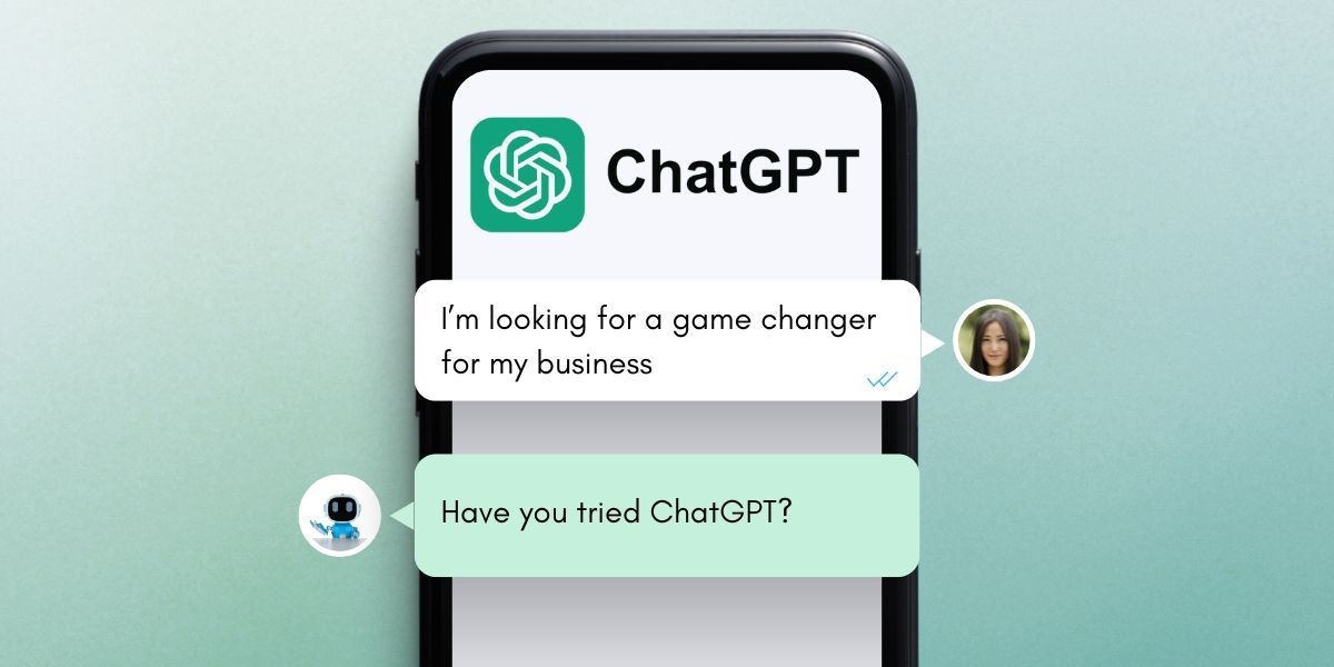 A cell phone with a chat gpt app on it