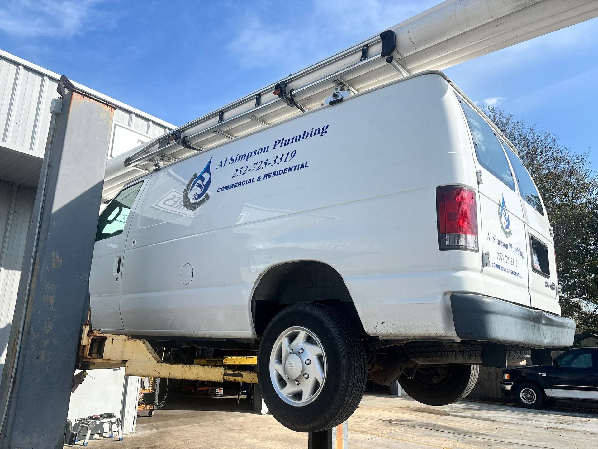 Fleet Vehicle Being Repaired at Beachview Auto Service