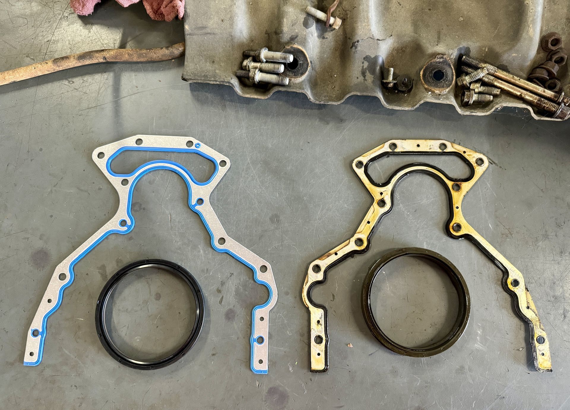 Shop Gallery: Rear Main Seal Old Versus New | Beachview Auto Service