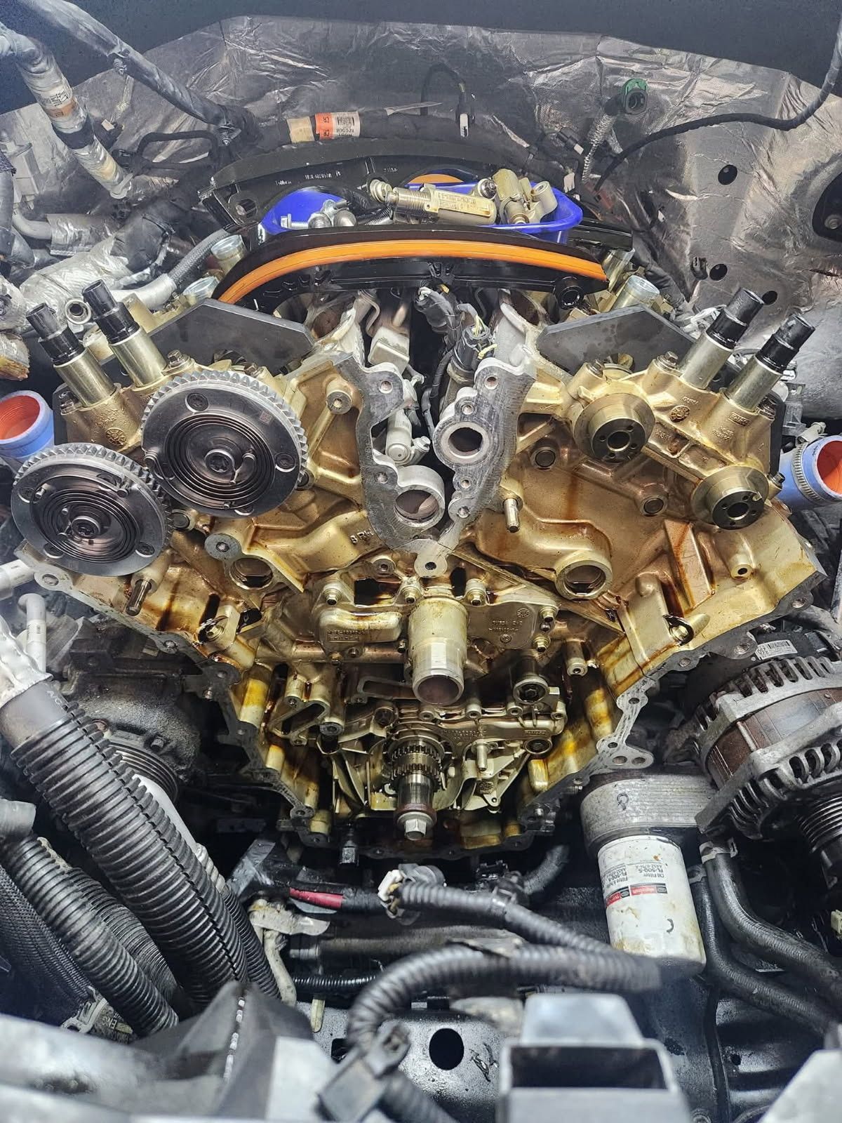 Timing Chain Replacement being Performed at Beachview Auto Service