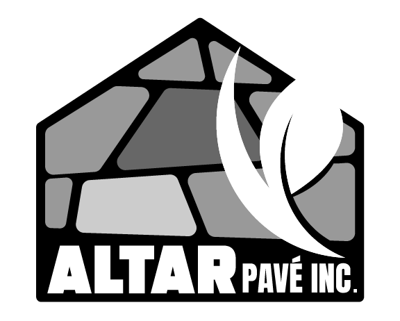 Un logo noir et blanc pour Altar Pavé Inc.