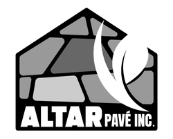 Un logo noir et blanc pour Altar Pavé Inc.