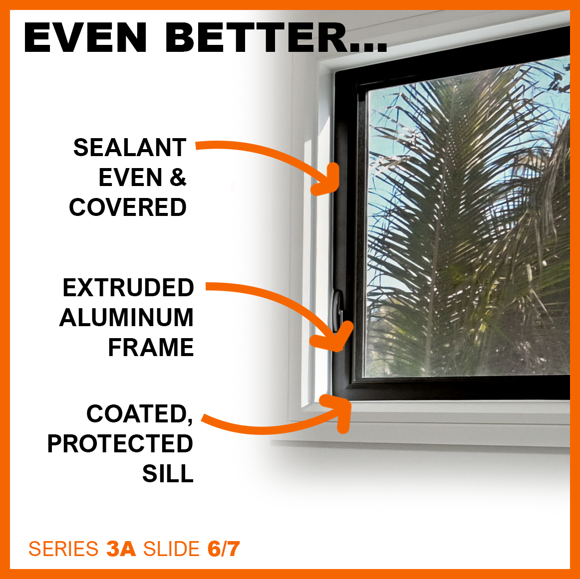 A picture of a window that shows an excellent window installation. 