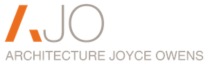 A logo for a company called architecture joyce owens