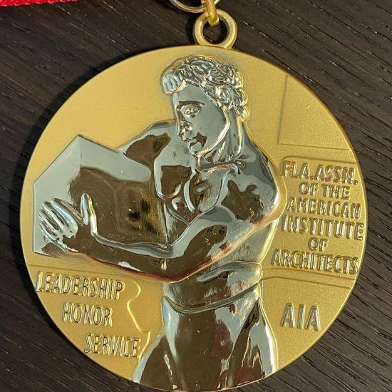 A gold medal from the american institute of architects