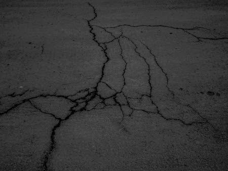 cracked asphalt
