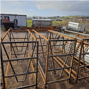 Field hay feeders produced by MW Engineering and Fabrication
