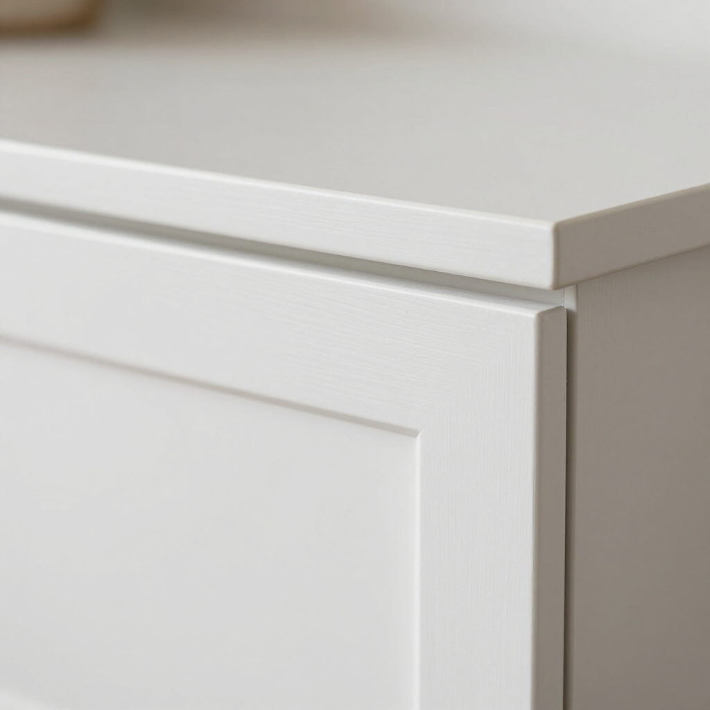 White cabinet finish