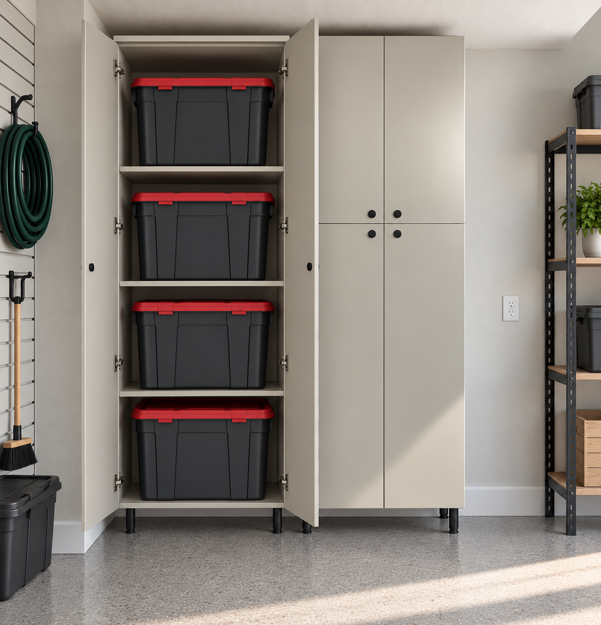 Black cabinet finish