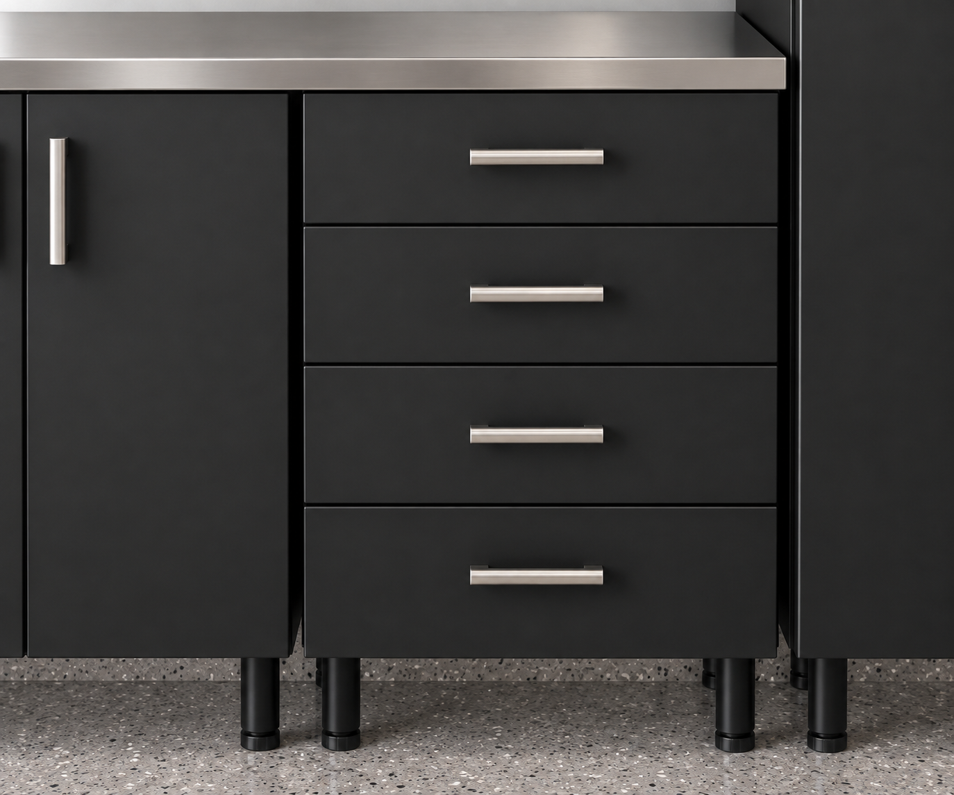 Gray cabinet finish
