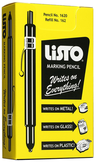 One box of Listo pencils, the box is yellow with printing in black & white.