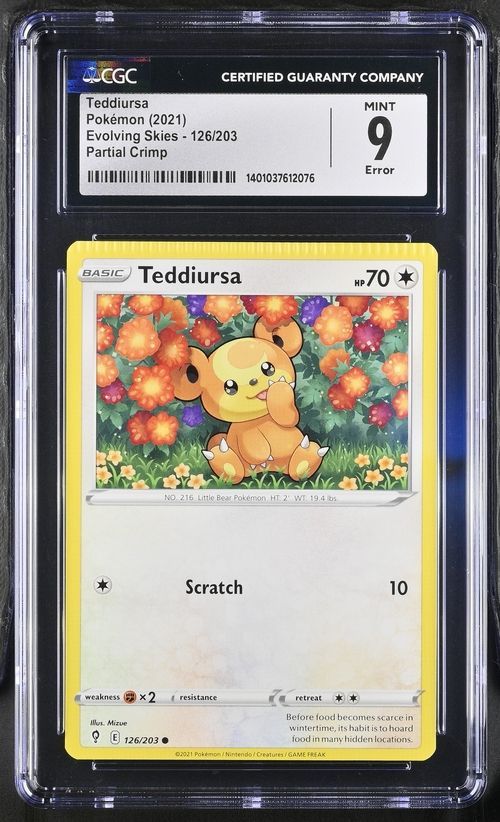 Teddiursa 126/203 Error de engarzado CGC 9