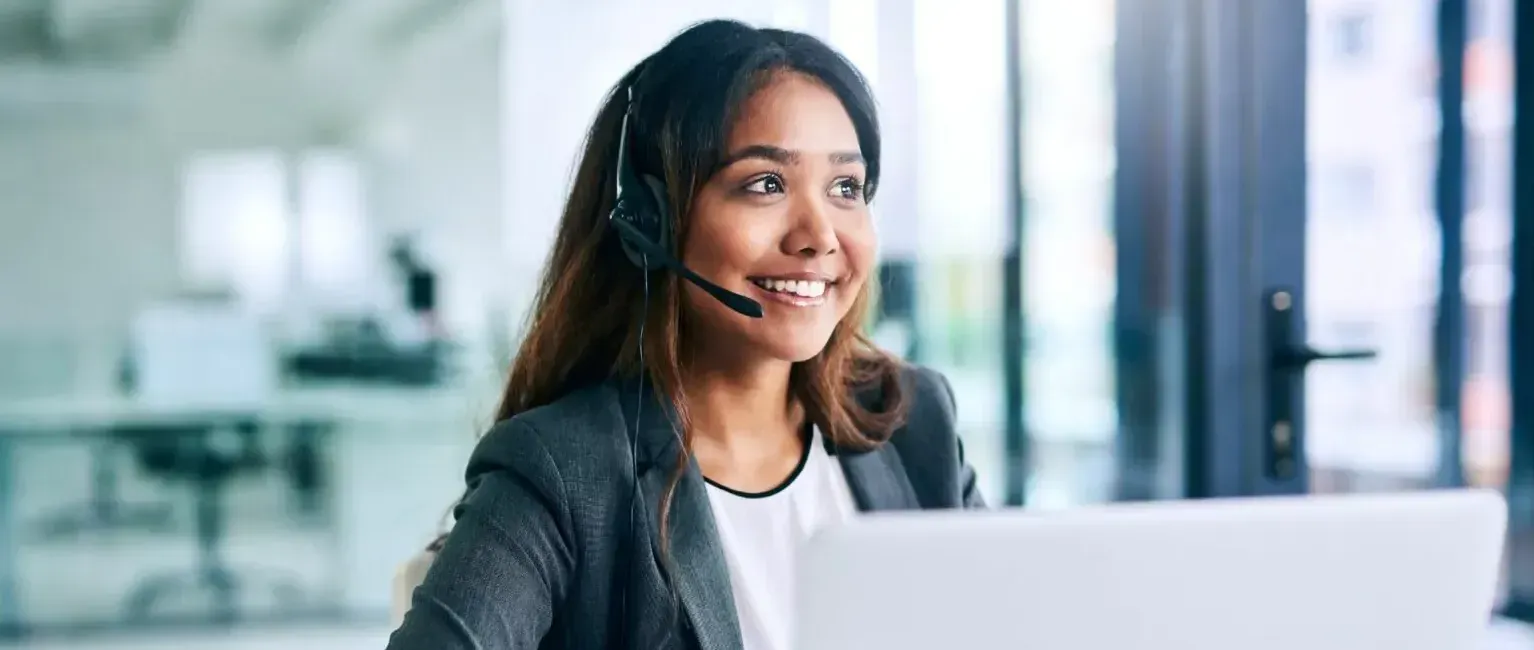 An image of a VA receptionist
