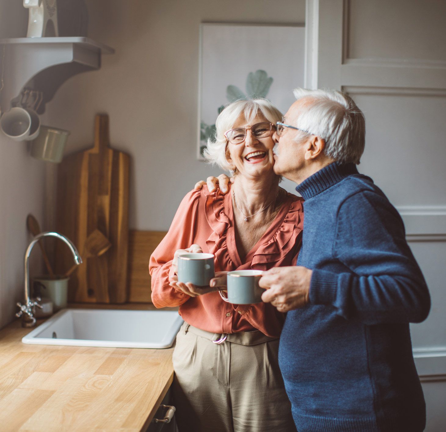 Happy Senior Couple — Whitesboro, NY — The Florentino Agency A couple with a Medicare insurance plan in Rome, NY