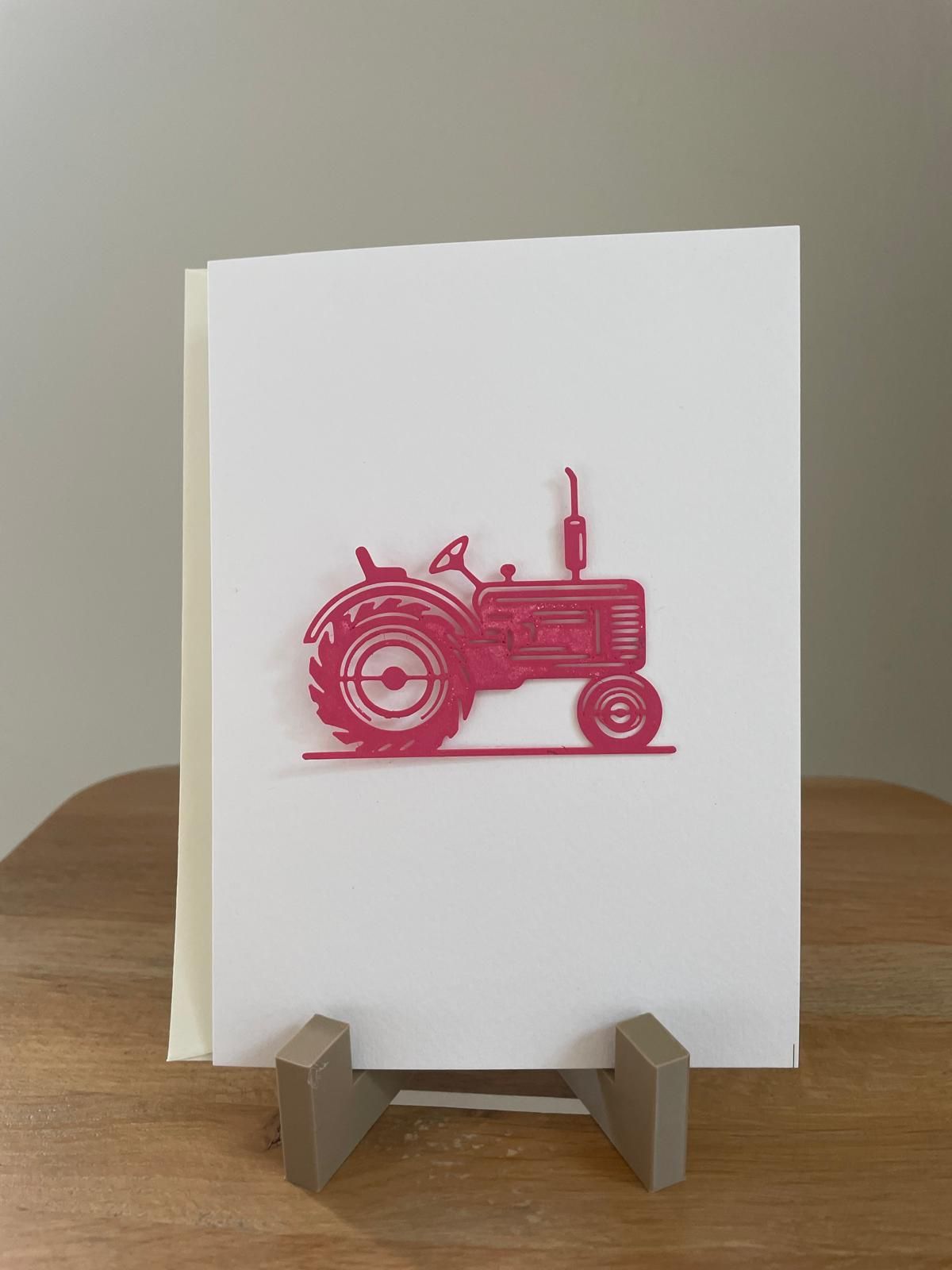 Little Tractor Card in Little Greene Paints