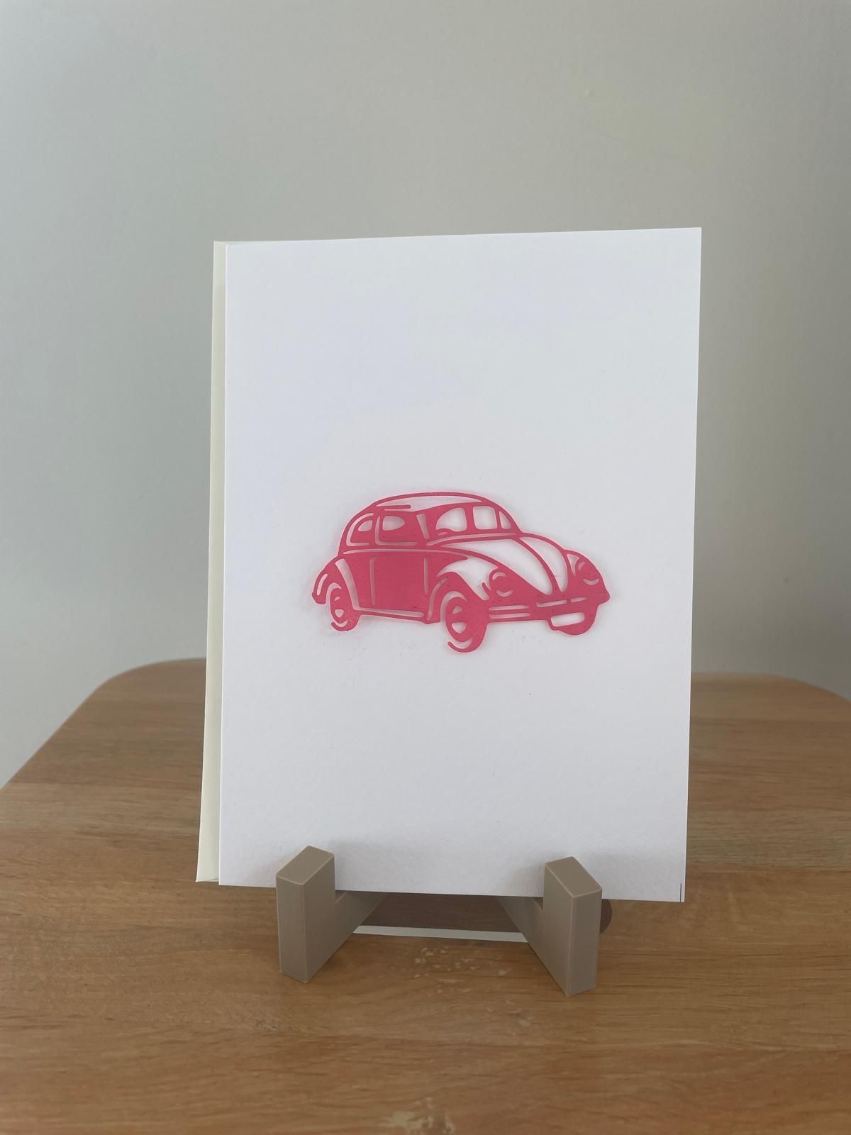 Little Volkswagen Beetle Card in Little Greene Paints