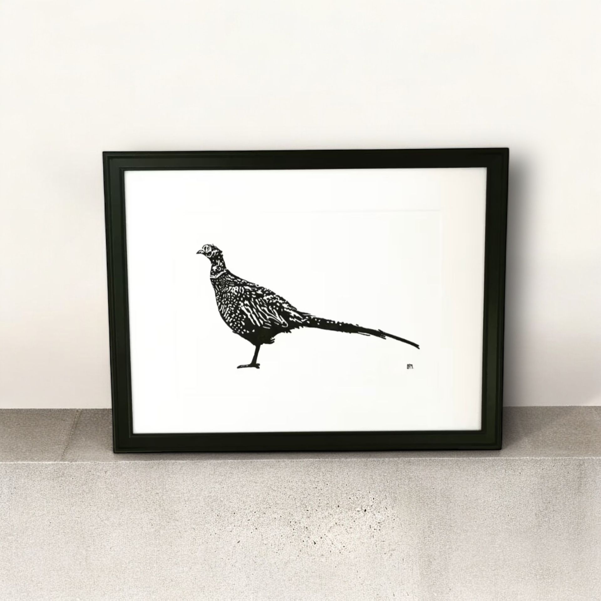 A3 Standing Pheasant, side profile