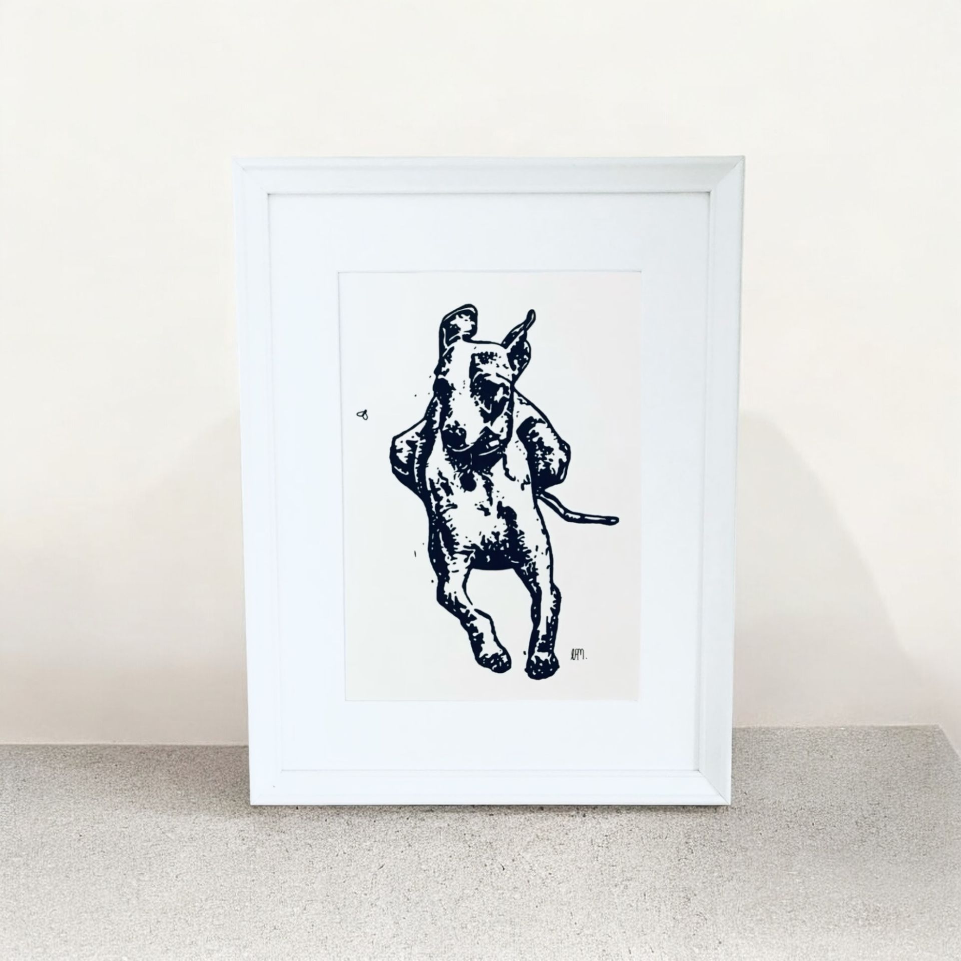 A4 Fly Gazing Whippet