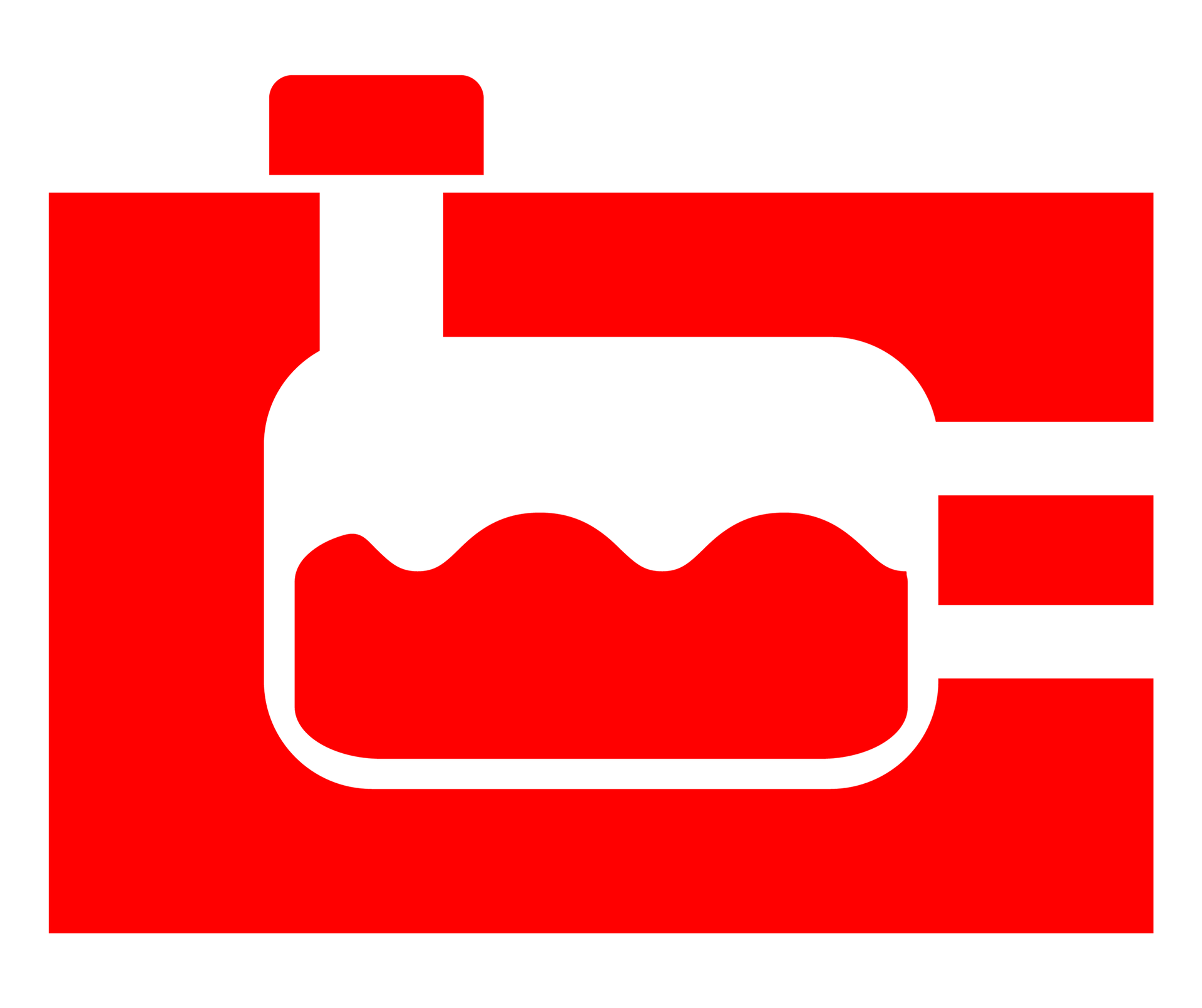 Red fuel icon showing a white tank with red liquid inside