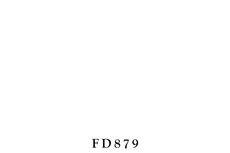 White screen with small black text “FD879” centered near the bottom.
