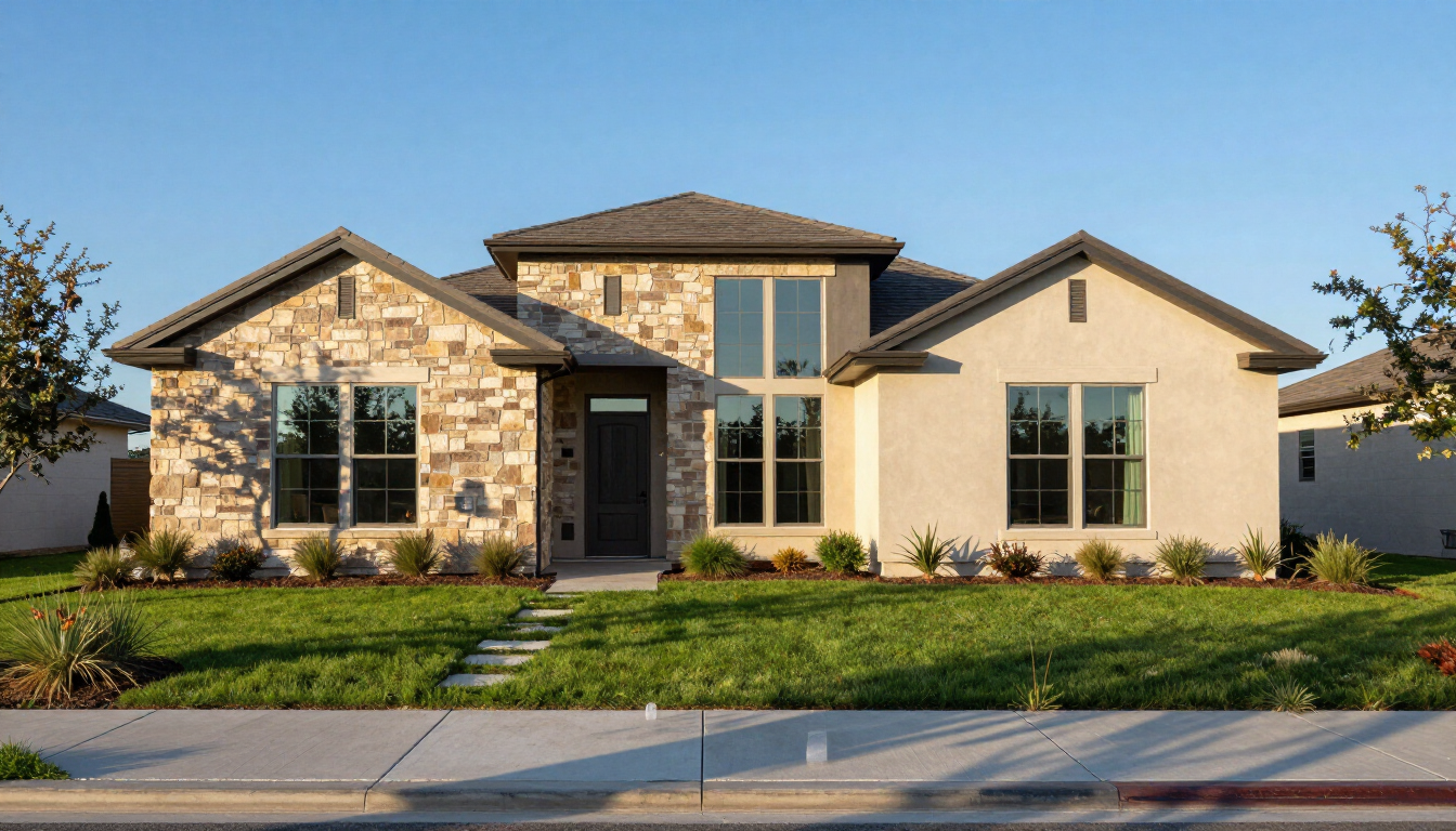 Texas real estate house and paperwork
