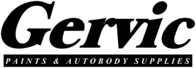 Gervic Paints & Autobody Supplies logo in black text on a white background
