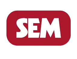 Red SEM logo on a white background