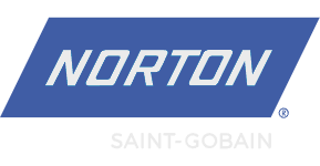 Norton logo in white on a blue slanted banner, with faint Saint-Gobain text below