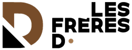 Le logo des frères d'd est marron et noir.