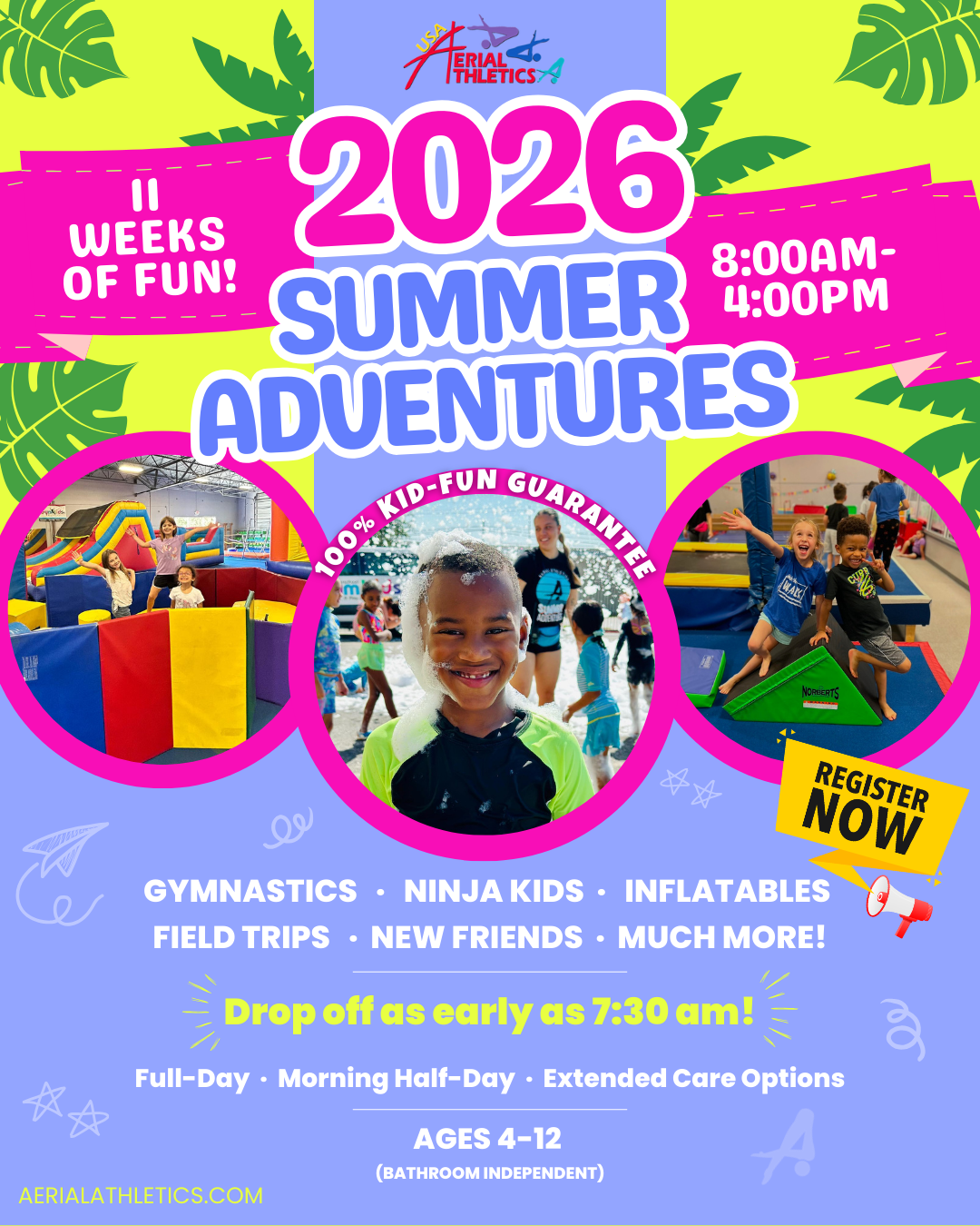 A flyer for the 2026 summer adventures camp