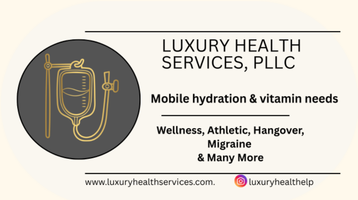 Luxury Health Services PLLC logo, Sun City Pickleball Club sponsor