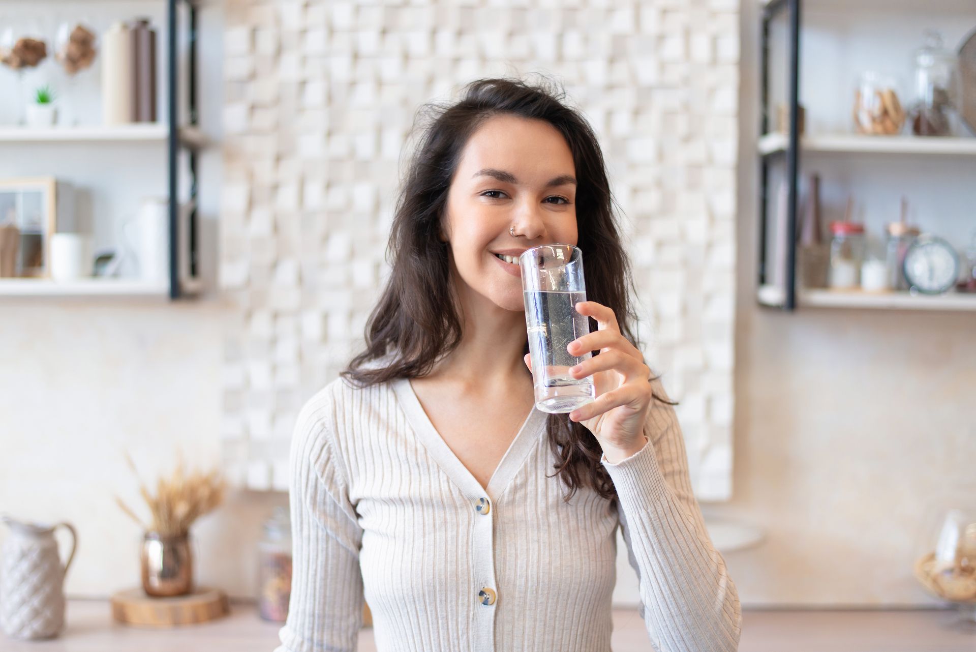 woman drink water