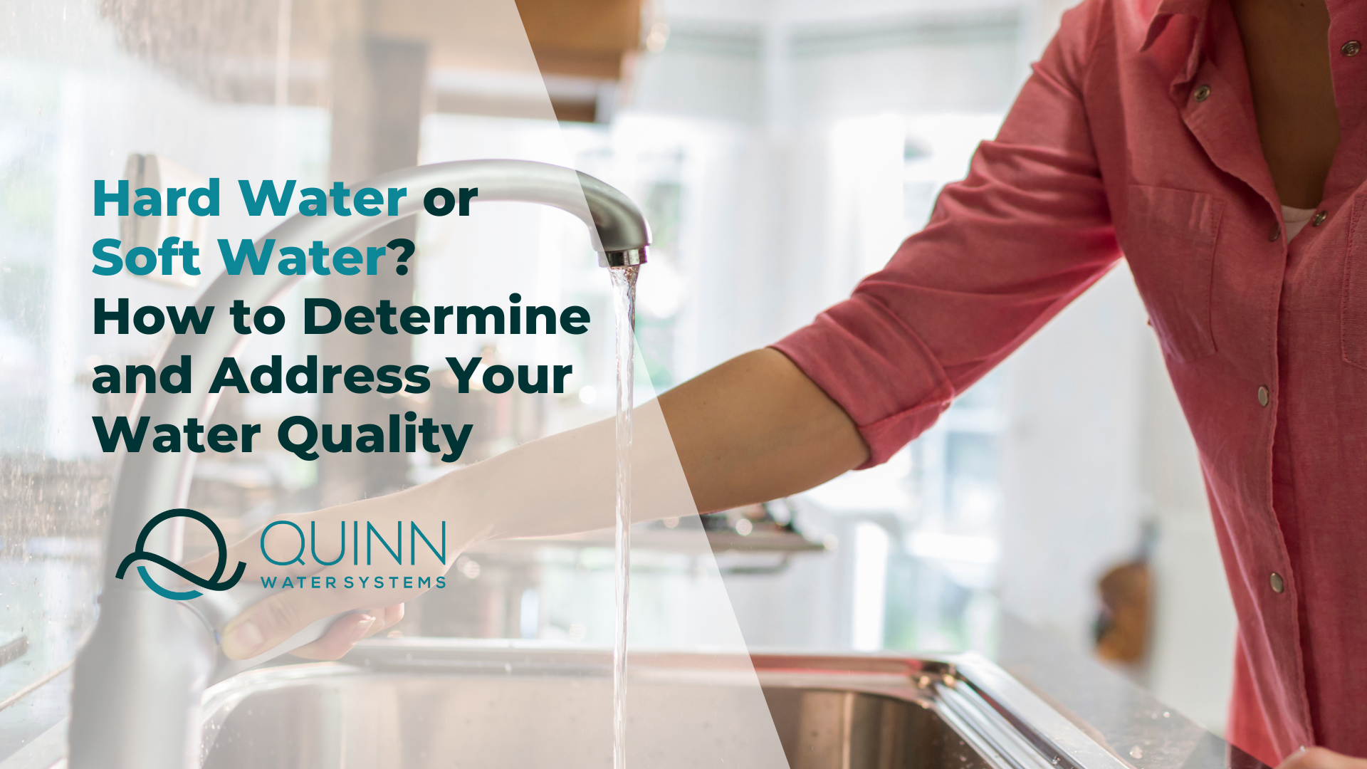 hard water v soft water faucet woman