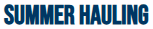 SUMMER HAULING logo in blue text