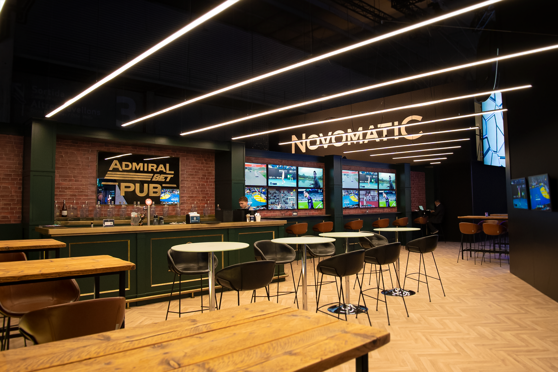 Novomatic booth at ICE 2025, designed and built by Evolve Creative Solution ltd