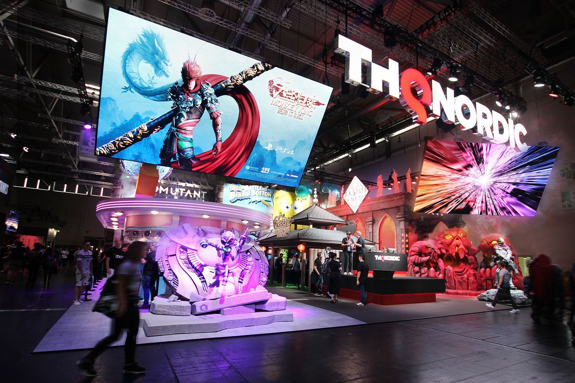 The THQ Nordic booth Gamescom, designed and built by Evolve
