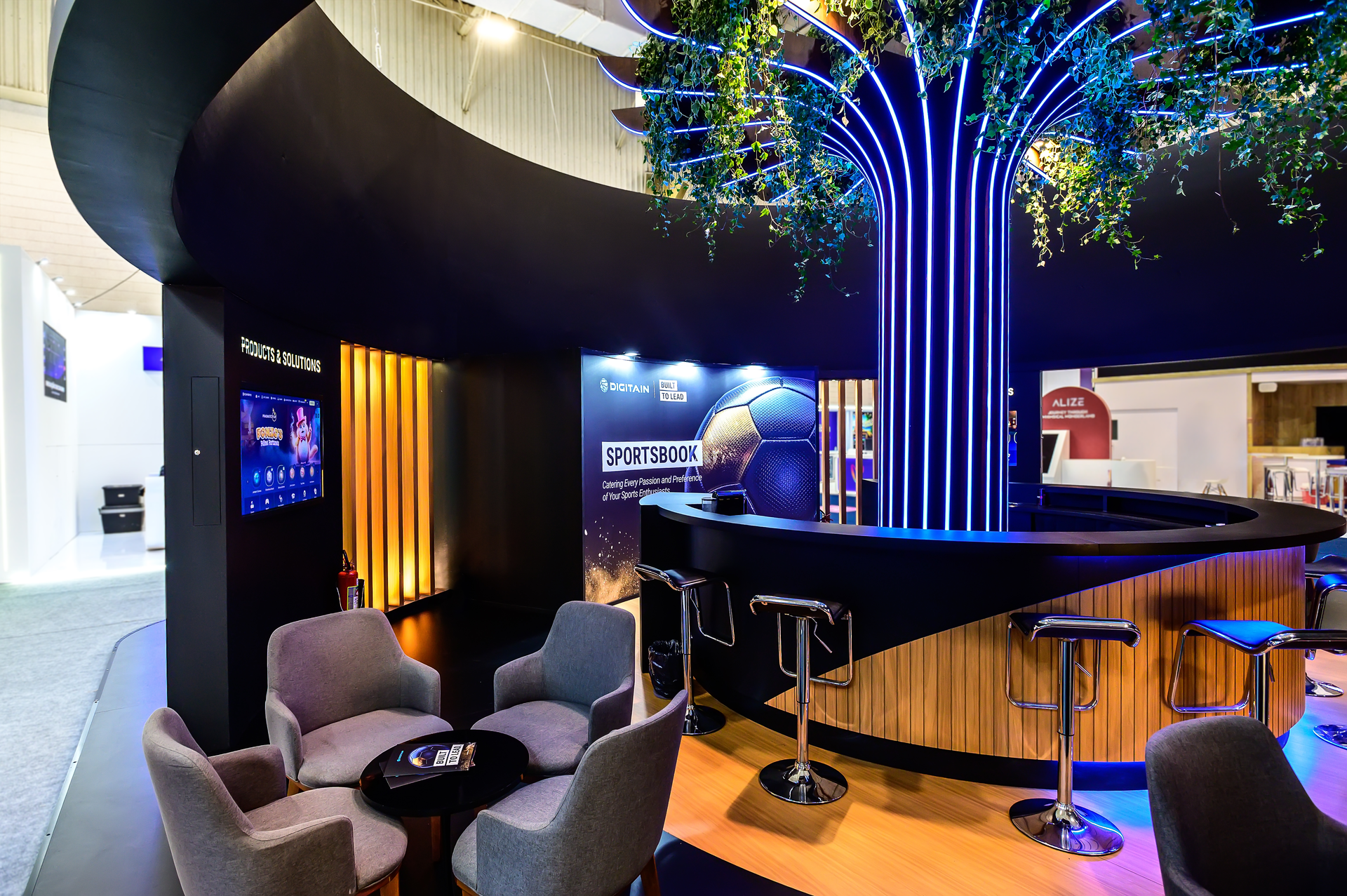 The inside of the Digitain stand at Sigma Americas 2025
