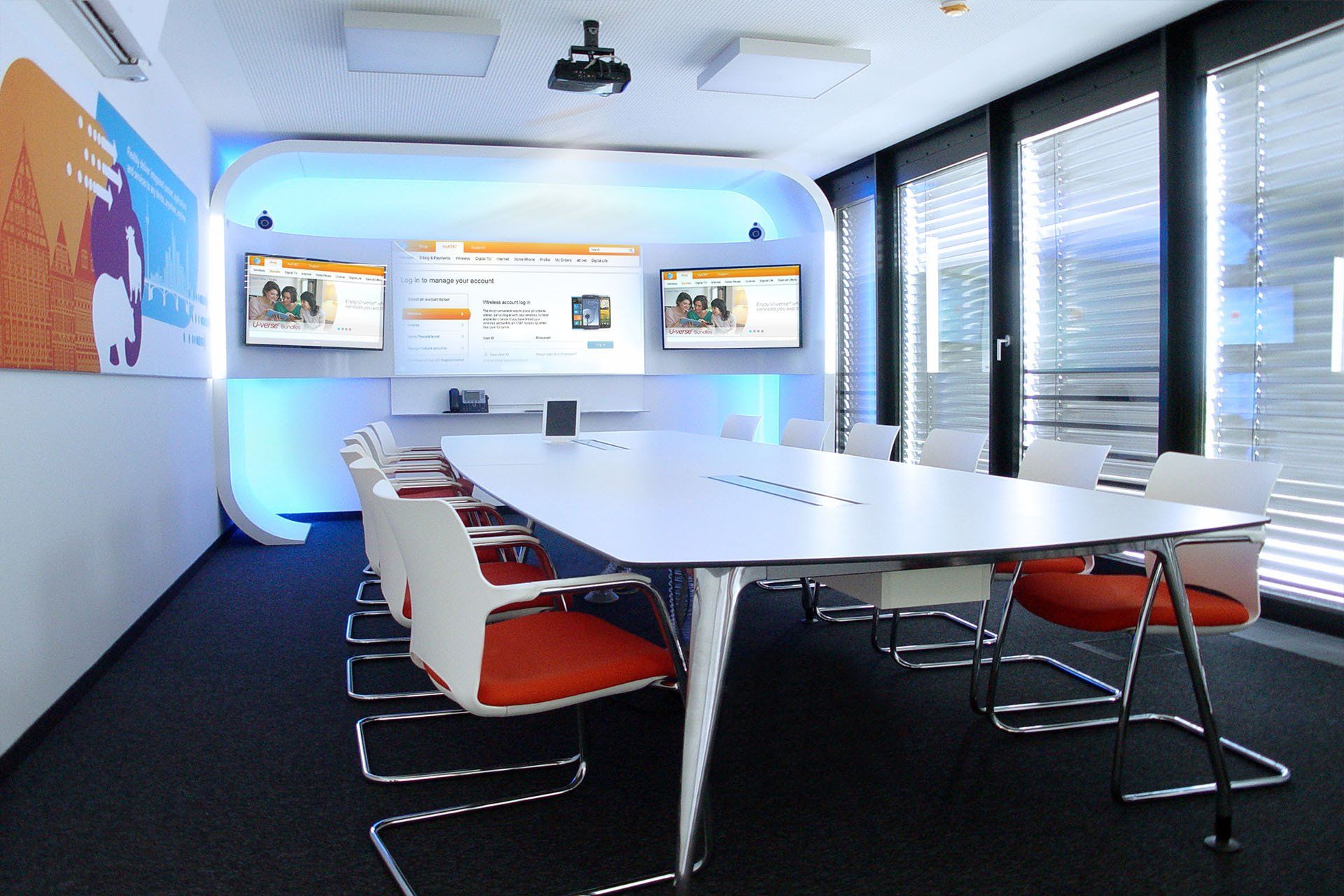 Meeting room at AT&T, created by Evolve
