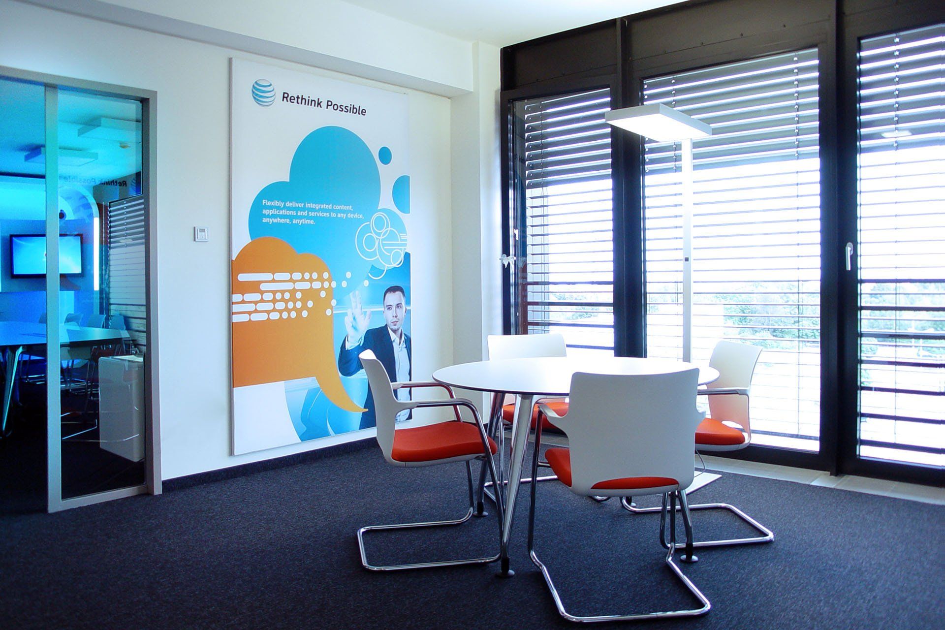 An interior shot of the At&T office