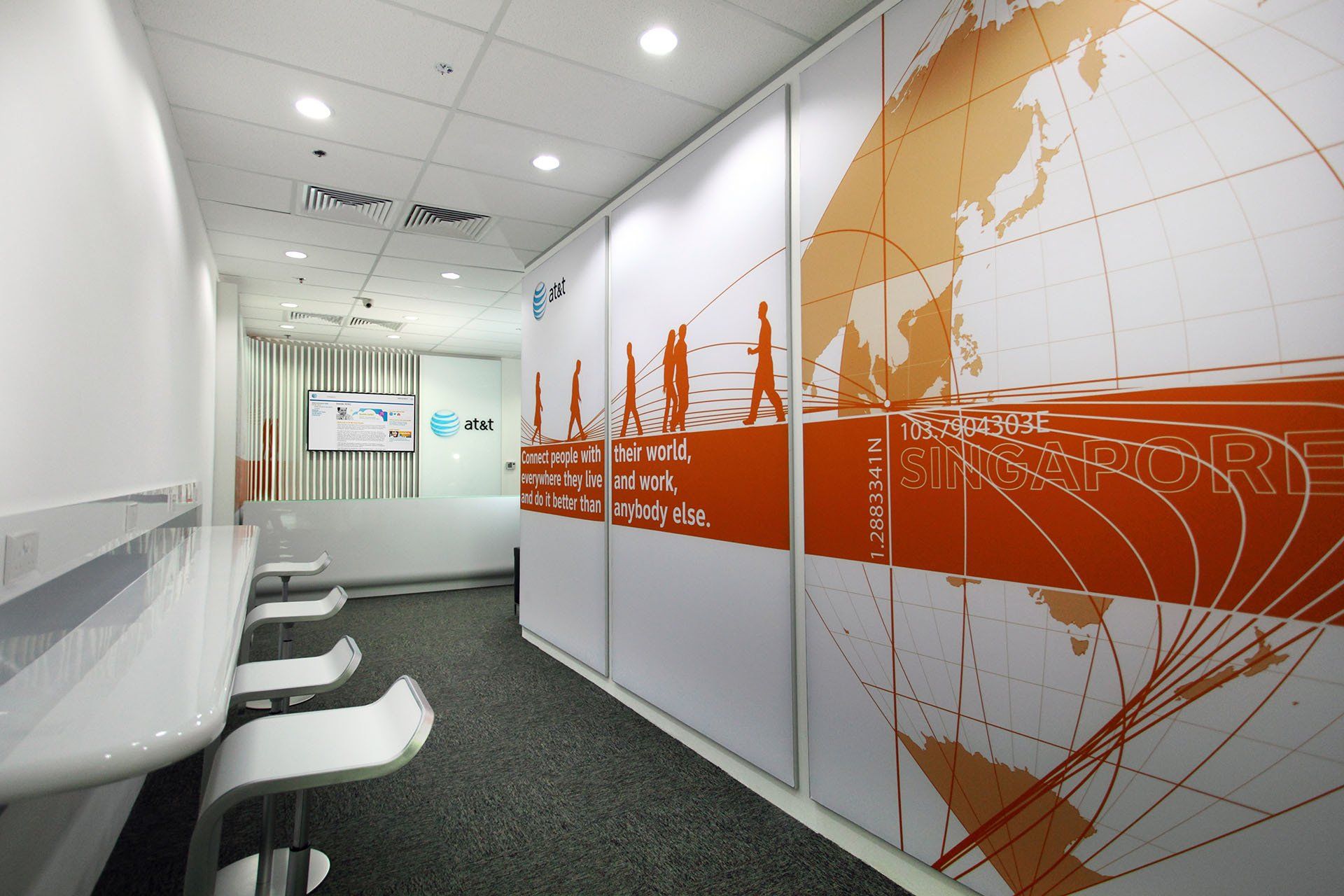 An interior shot of the At&T office