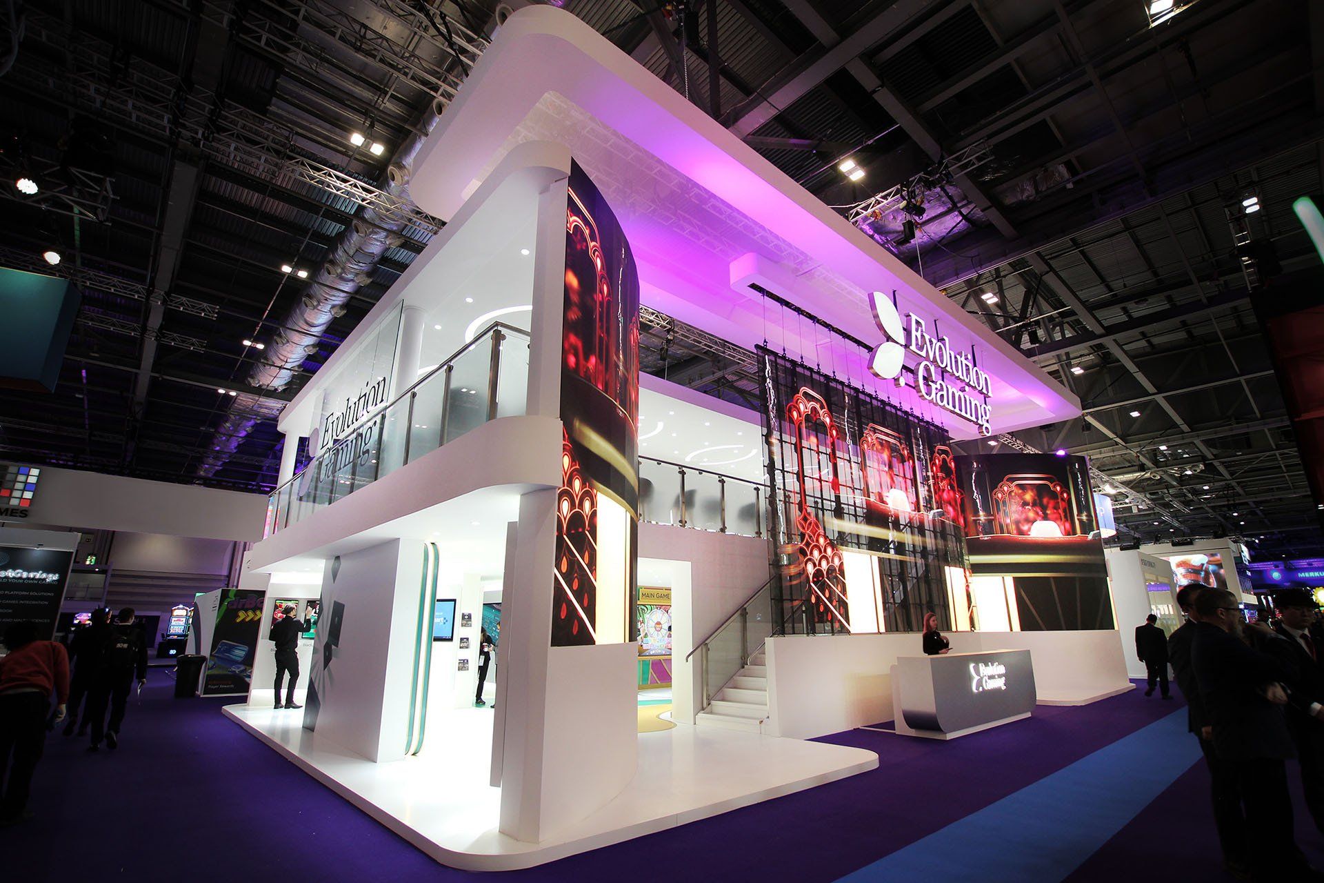 Evolution Gaming booth at ICE London