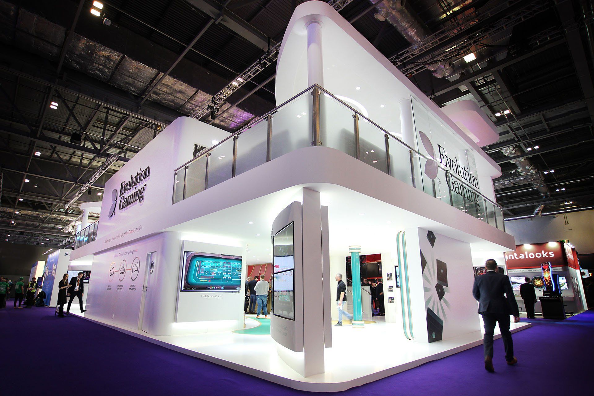 Evolution Gaming booth at ICE London