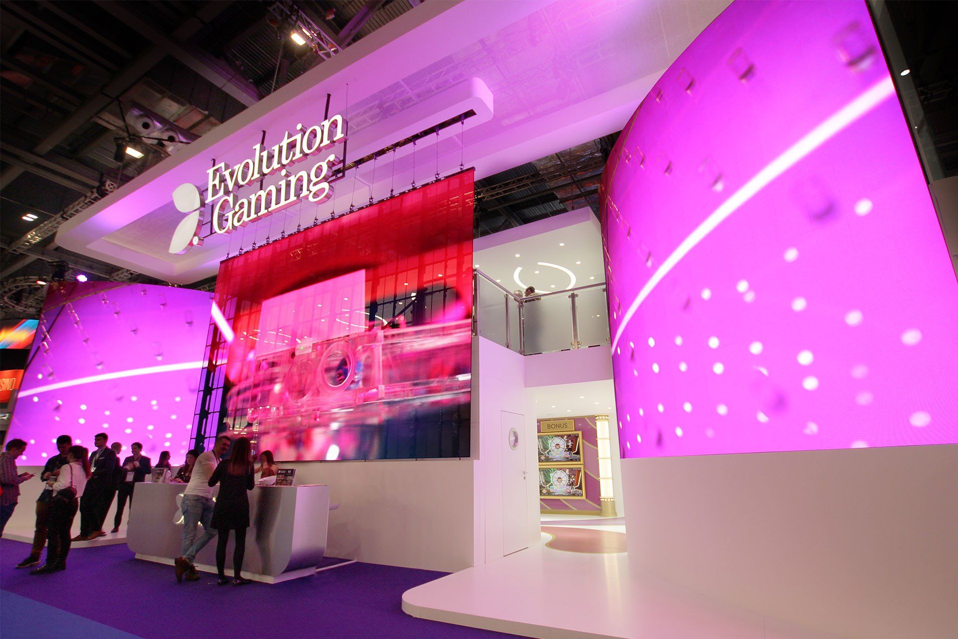 Evolution Gaming booth at ICE London