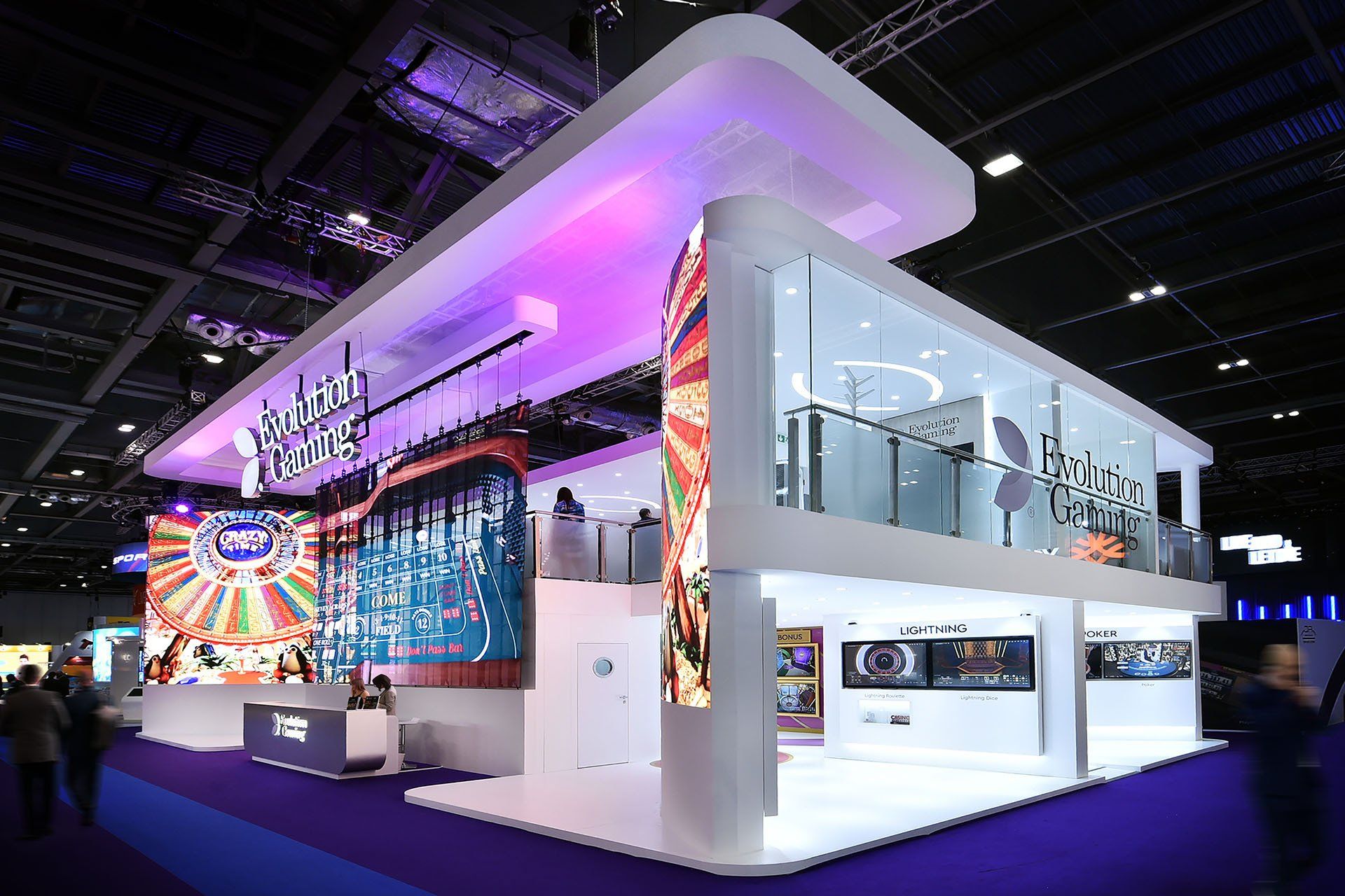 Evolution booth at ICE London, created by Evolve