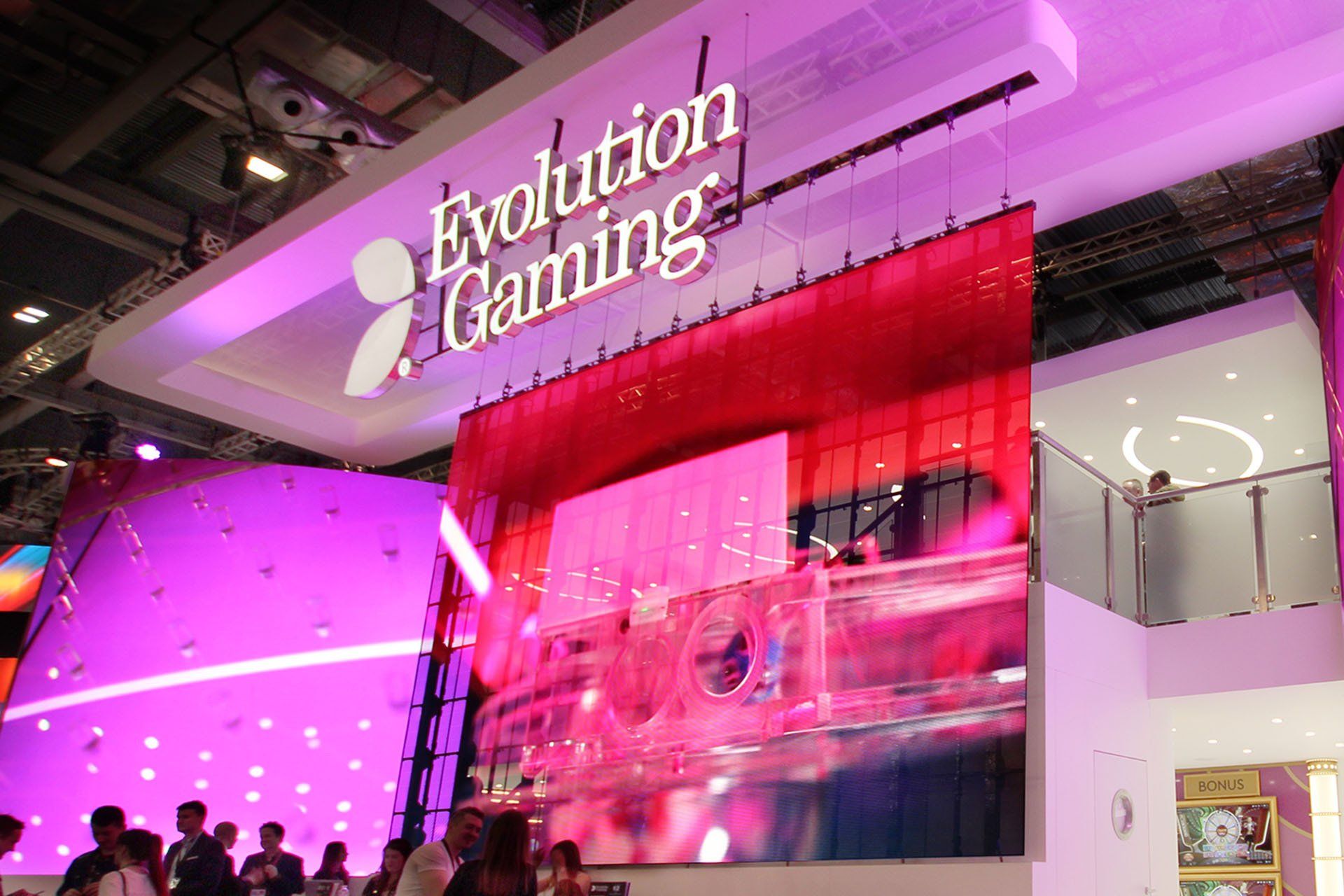 Evolution booth at ICE London, created by Evolve