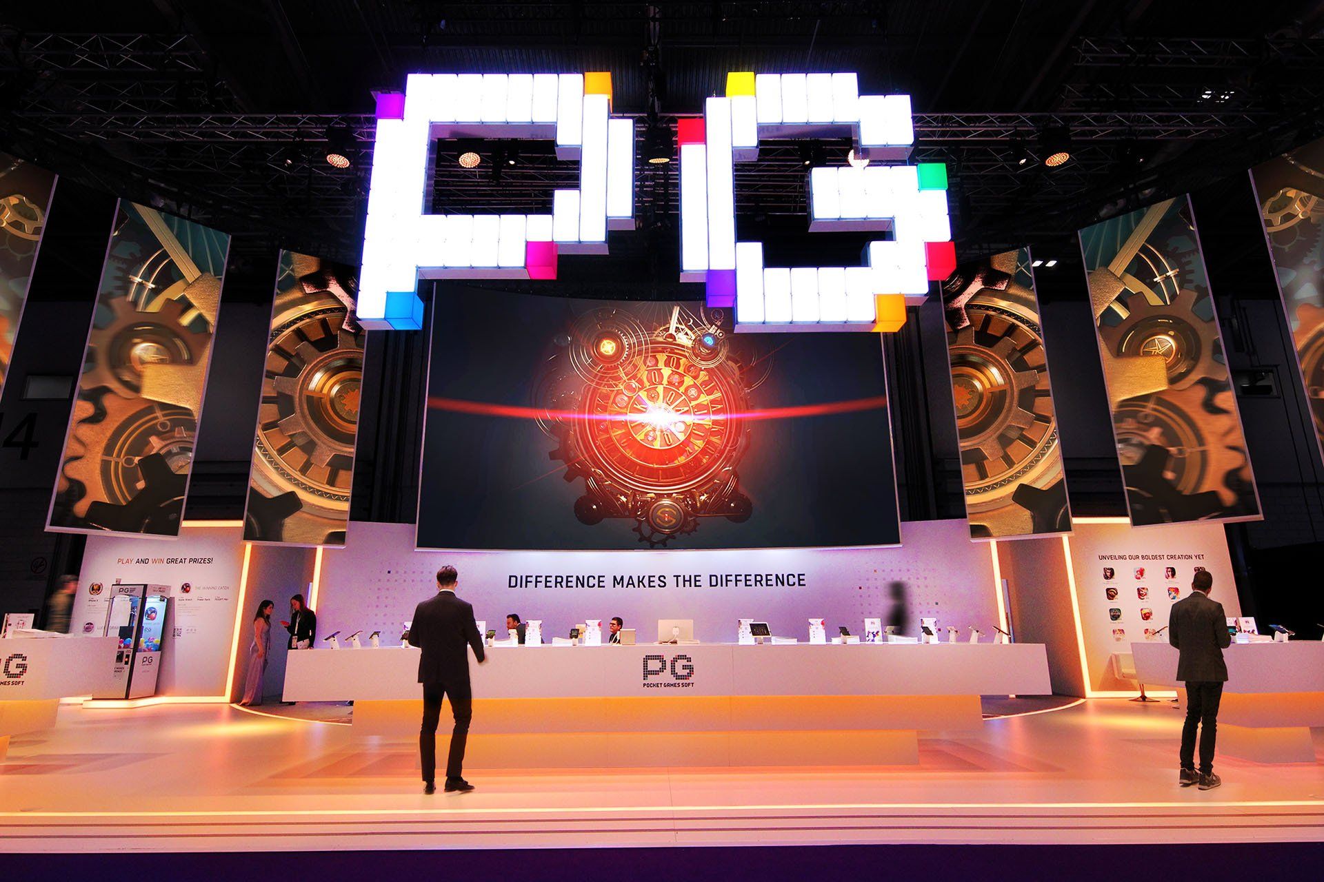 Pocket Games Soft stand at ICE London