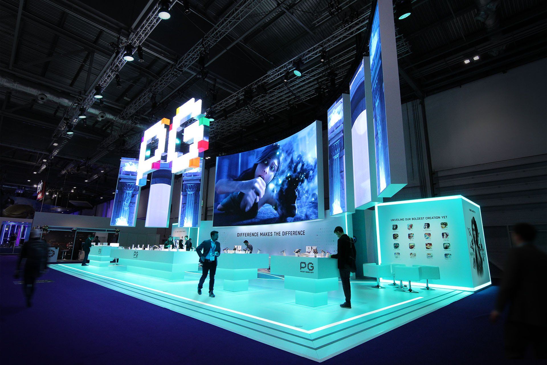 Pocket Games Soft stand at ICE London
