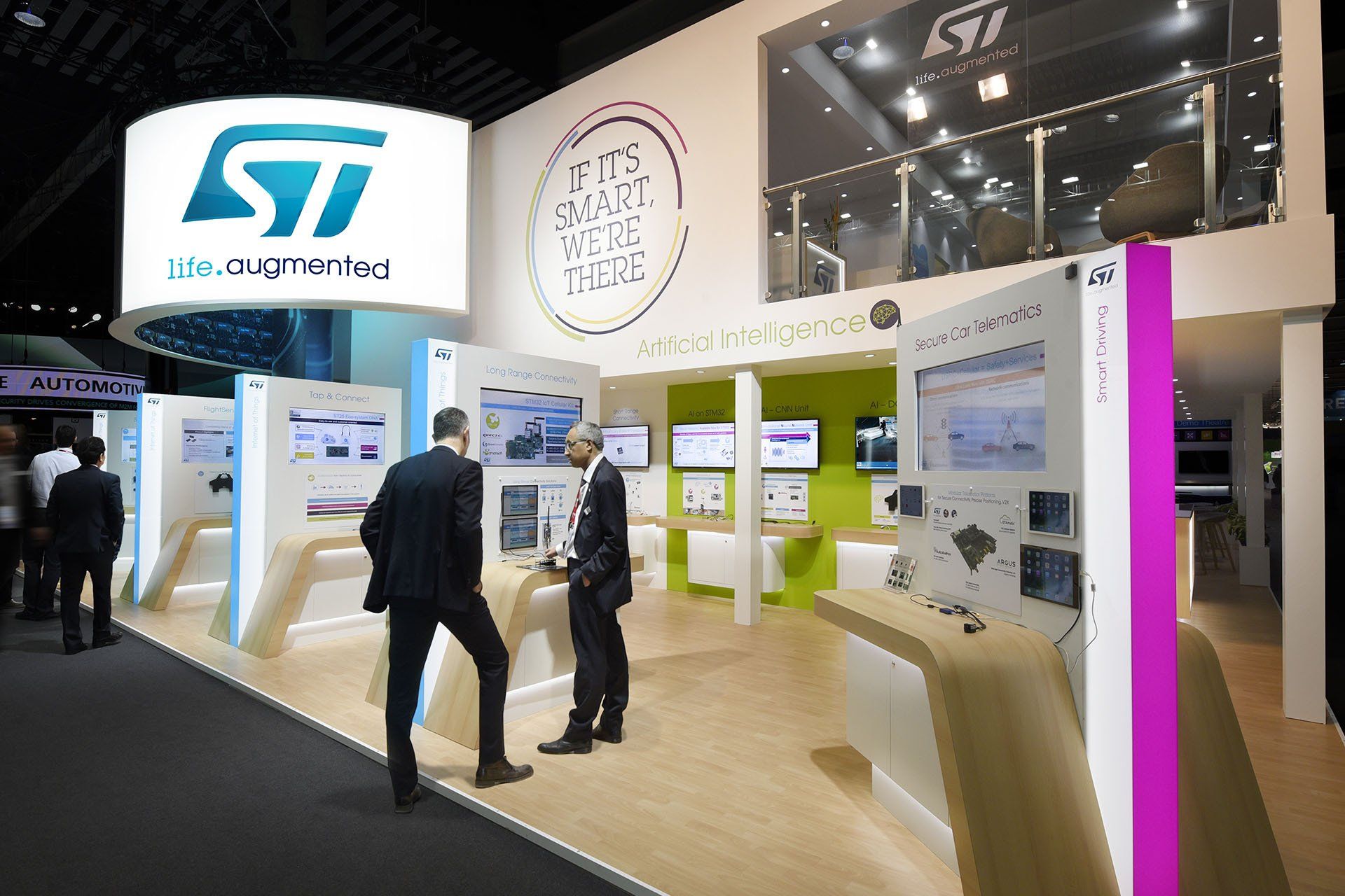 ST Microelectronics booth at MWC