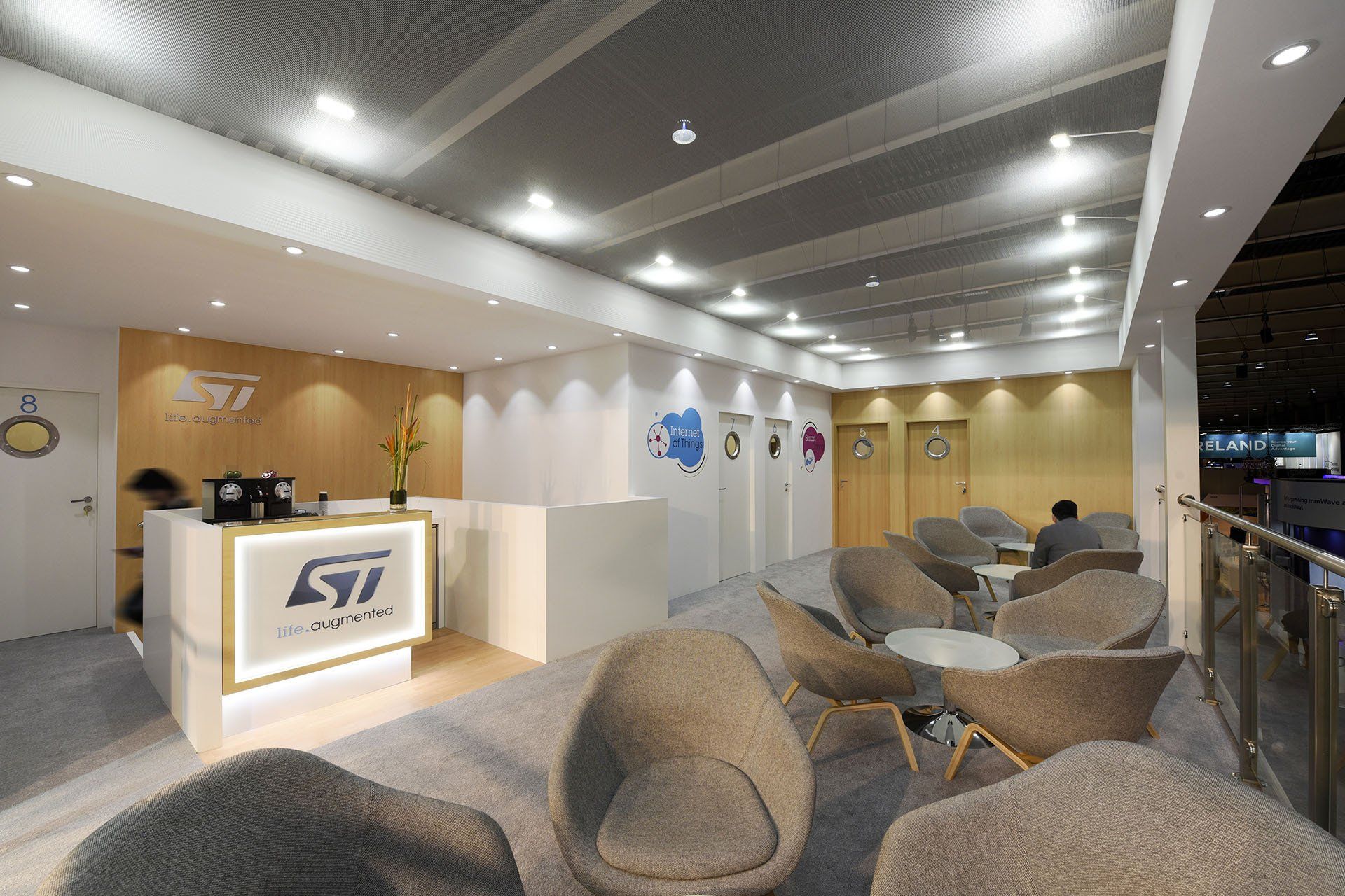 ST Microelectronics booth at MWC
