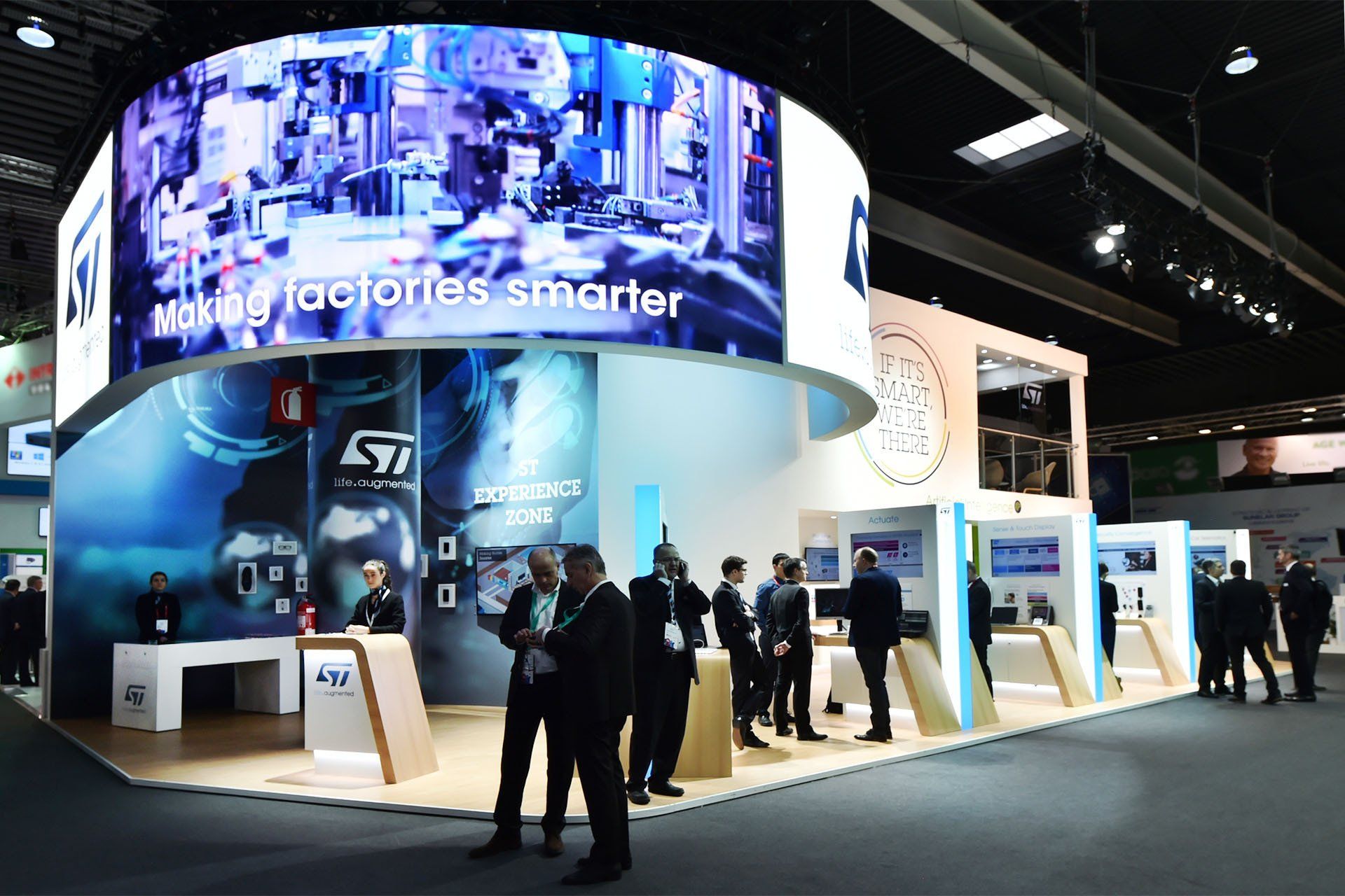 ST Microelectronics booth at MWC Barcelona